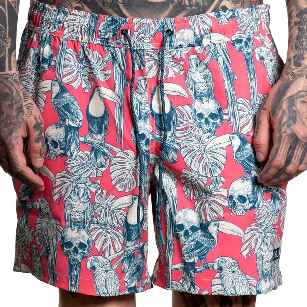 Sullen Art Collective Birds Of Paradise E-Waist SCM6236 Board Shorts for Men